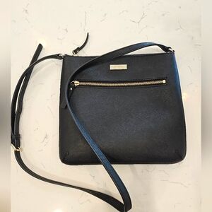 Kate Spade Sadie North South Leather Crossbody- Black